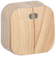 Выключатель с подсветкой накладной IEK Glory ВС20-2-1-ХС 2-кл. сосна картинка